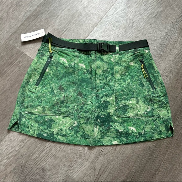 NWT Outdoor Voices Green Smoke Marble Rectrek Skirt Sz medium Mini Skirt Women’s - Picture 2 of 11